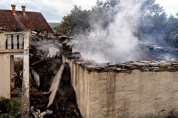 Professional Fire Damage Restoration technician working in Waverly, VA